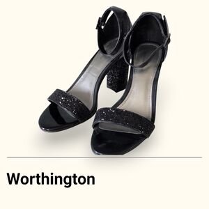 Worthington Black Sparkle Heels